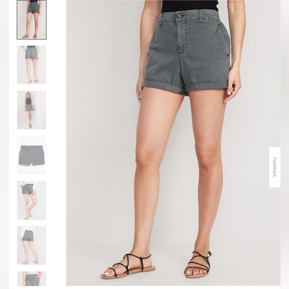 🍉Old Navy Plus Size High Waisted pull on chino shorts, relaxed fit, stretchy, 3X - Picture 4 of 6